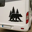 Bear in the Forest Camping Sticker - Master