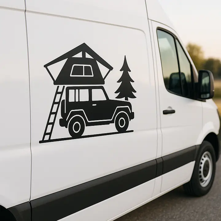 Dachzelt Abenteuer Camping Aufkleber - Master