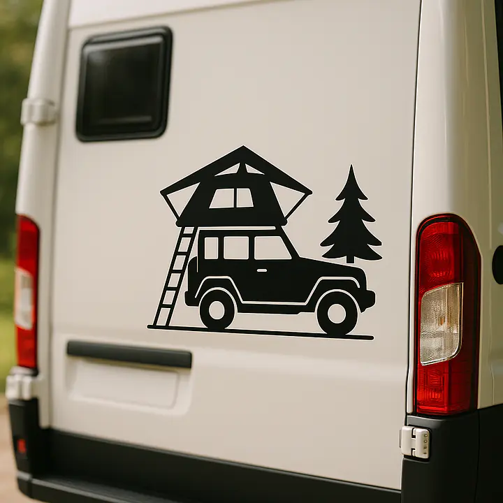 Dachzelt Abenteuer Camping Aufkleber - Master