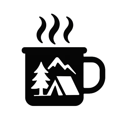 Camping Kaffee Camping Aufkleber primary image