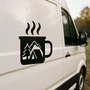 Camping Kaffee Camping Aufkleber - Master
