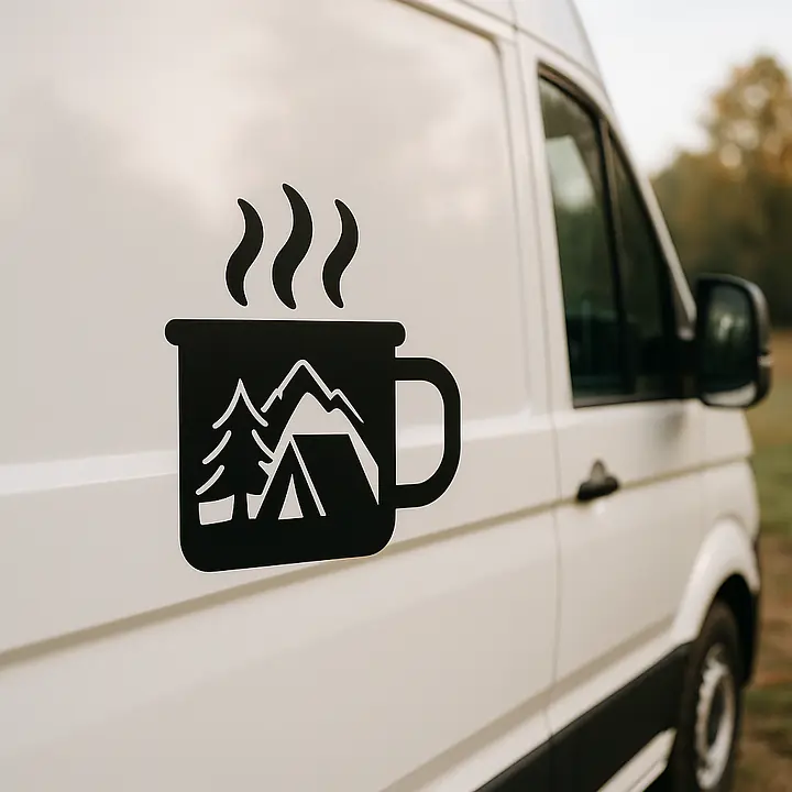 Camping Coffee Camping Sticker - Master