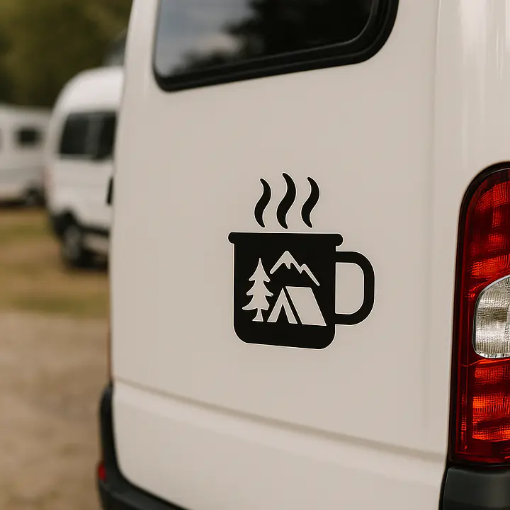 Camping Coffee Camping Sticker - Master