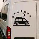 Camper unter Sternenhimmel Camping Aufkleber - Master