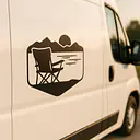 Camping Chair by the Lake Camping Sticker - Master