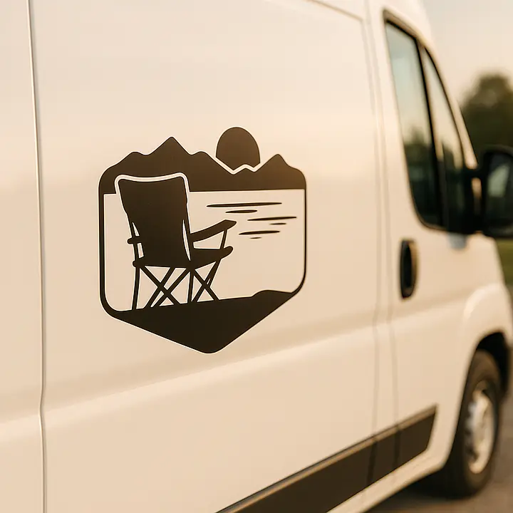 Camping Chair by the Lake Camping Sticker - Master