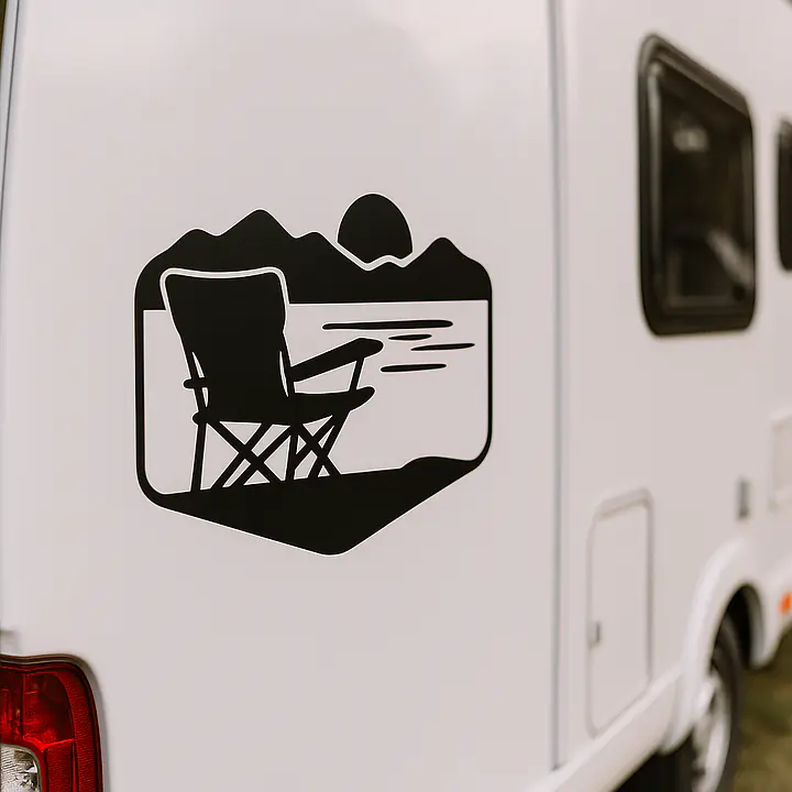 Camping Chair by the Lake Camping Sticker - Master