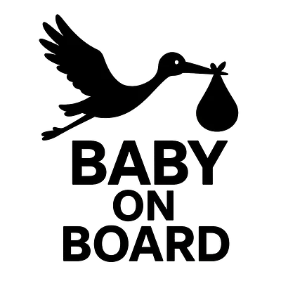 Storch Baby on Board Aufkleber primary image