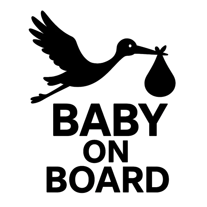 Storch Baby on Board Aufkleber - Master