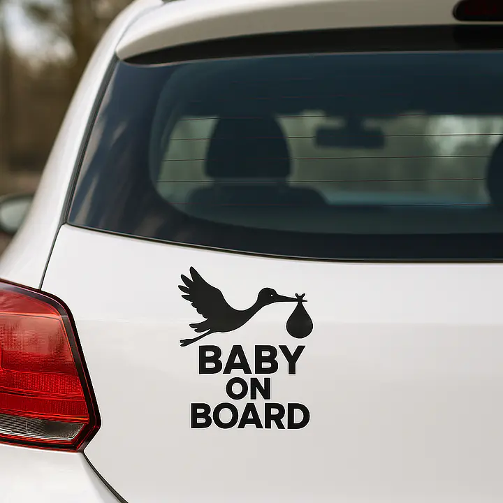 Storch Baby on Board Aufkleber - Master
