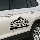 Nebelberge Autoaufkleber - Master