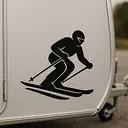Skifahren Hobby Aufkleber - Master