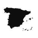 Spanien Länderumriss-Aufkleber für Auto und Camper - Master