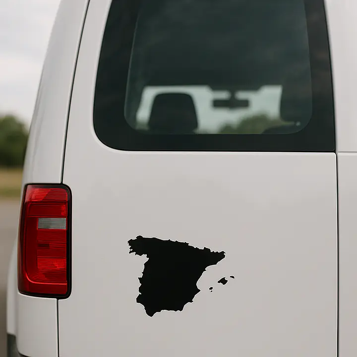 Spain Country Outline Sticker for Car and Camper - Master