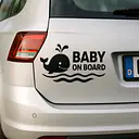 Whale Baby on Board Sticker - Master