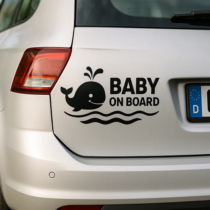 Wal Baby on Board Aufkleber - Master