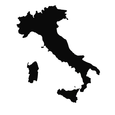 Italien Länderumriss-Aufkleber für Auto und Camper primary image