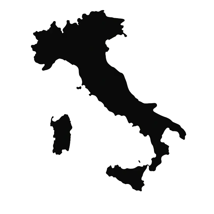 Italy Country Outline Sticker for Car and Camper - Master