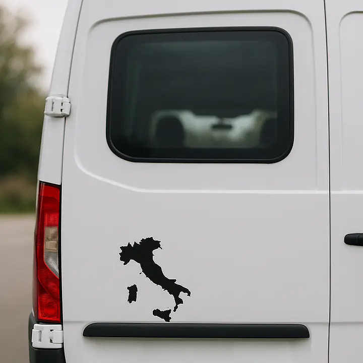 Italy Country Outline Sticker for Car and Camper - Master