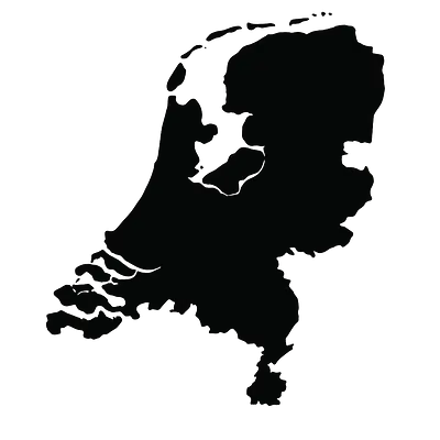 Niederlande Länderumriss-Aufkleber für Auto und Camper primary image