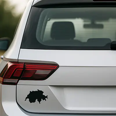 Schweiz Länderumriss-Aufkleber für Auto und Camper secondary image