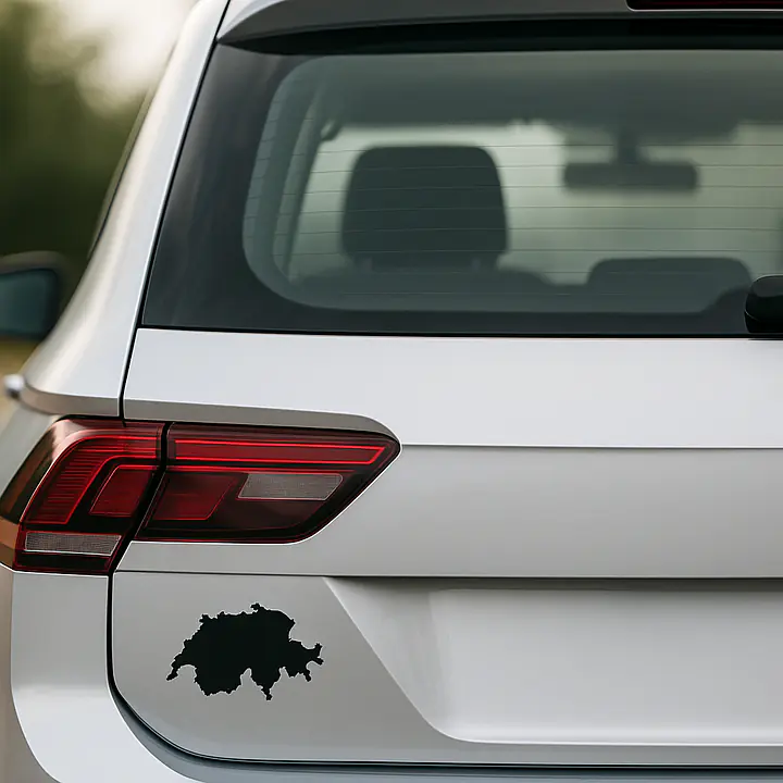 Schweiz Länderumriss-Aufkleber für Auto und Camper - Master
