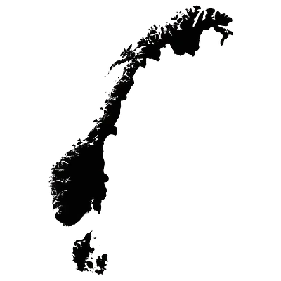 Norwegen Länderumriss-Aufkleber für Auto und Camper primary image