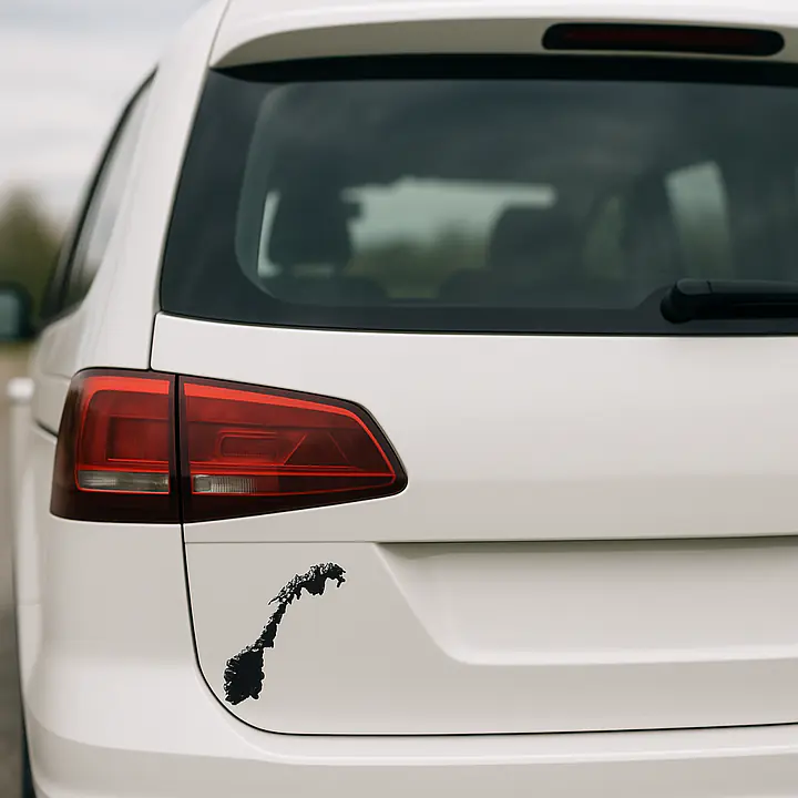 Norway Country Outline Sticker for Car and Camper - Master