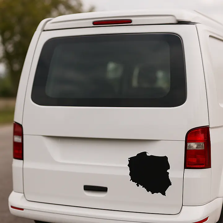 Polen Länderumriss-Aufkleber für Auto und Camper - Master