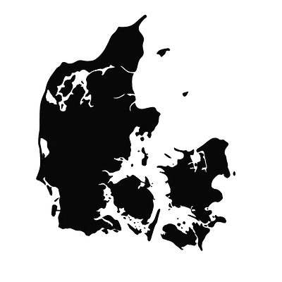 Dänemark Länderumriss-Aufkleber für Auto und Camper primary image