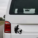 Denmark Country Outline Sticker for Car and Camper - Master