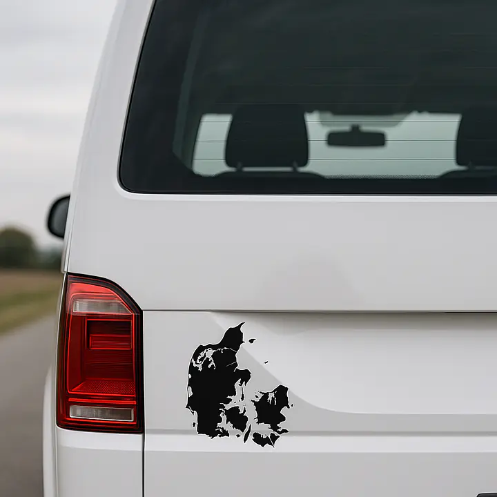 Dänemark Länderumriss-Aufkleber für Auto und Camper - Master