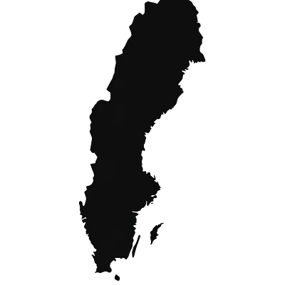 Schweden Länderumriss-Aufkleber für Auto und Camper primary image