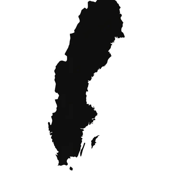 Sweden Country Outline Sticker for Car and Camper - Master