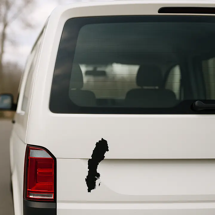 Sweden Country Outline Sticker for Car and Camper - Master