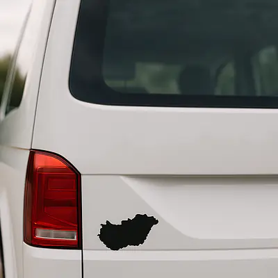 Ungarn Länderumriss-Aufkleber für Auto und Camper secondary image