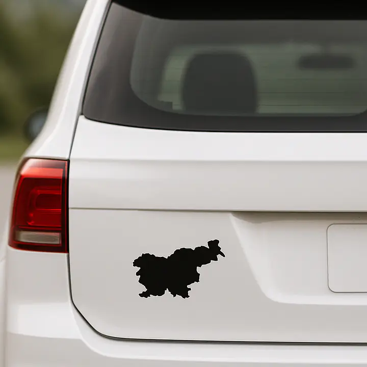 Slowenien Länderumriss-Aufkleber für Auto und Camper - Master