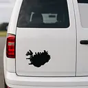 Iceland Country Outline Sticker for Car and Camper - Master