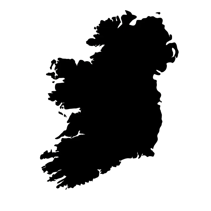 Irland Länderumriss-Aufkleber für Auto und Camper - Master