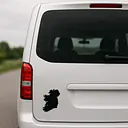 Irland Länderumriss-Aufkleber für Auto und Camper - Master