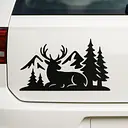 Hirsch in Berglandschaft Autoaufkleber - Master