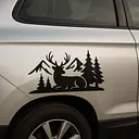 Hirsch in Berglandschaft Autoaufkleber - Master
