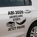 Abi Jahre voller Stoff – Autoaufkleber mit Spruch - Master