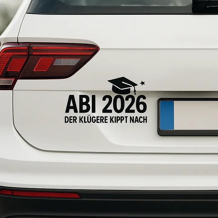Abi The Smart One Drinks Last Car Sticker - Master