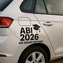 Abi The Smart One Drinks Last Car Sticker - Master
