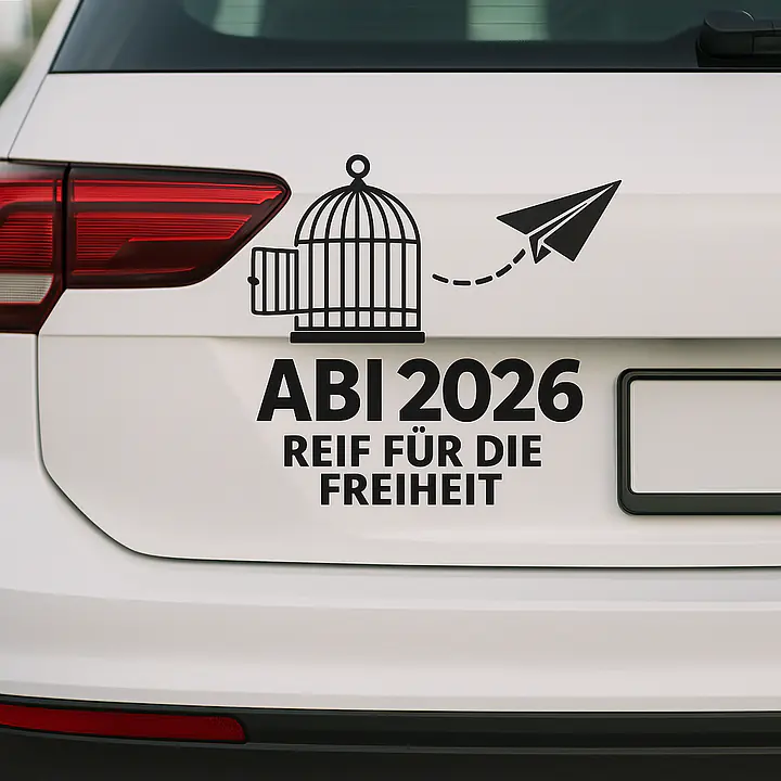 Abi Abschluss Autoaufkleber – Reif für die Freiheit - Master
