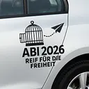 Abi Graduation Car Sticker – Ready for Freedom - Master