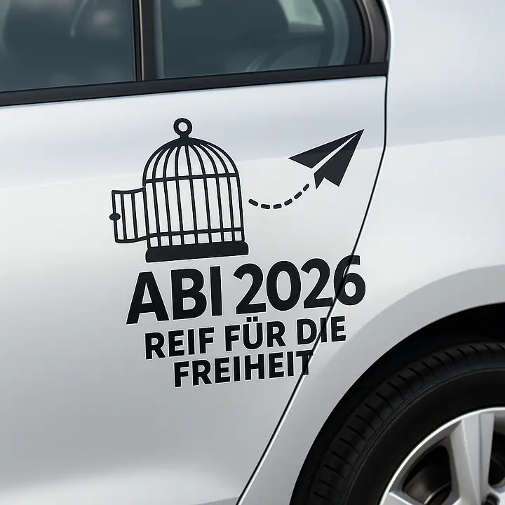 Abi Abschluss Autoaufkleber – Reif für die Freiheit - Master