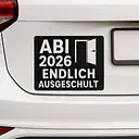 Abi Endlich ausgeschult Autoaufkleber - Master