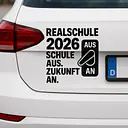 Secondary School – School's Out. Future On. Car Sticker - Master